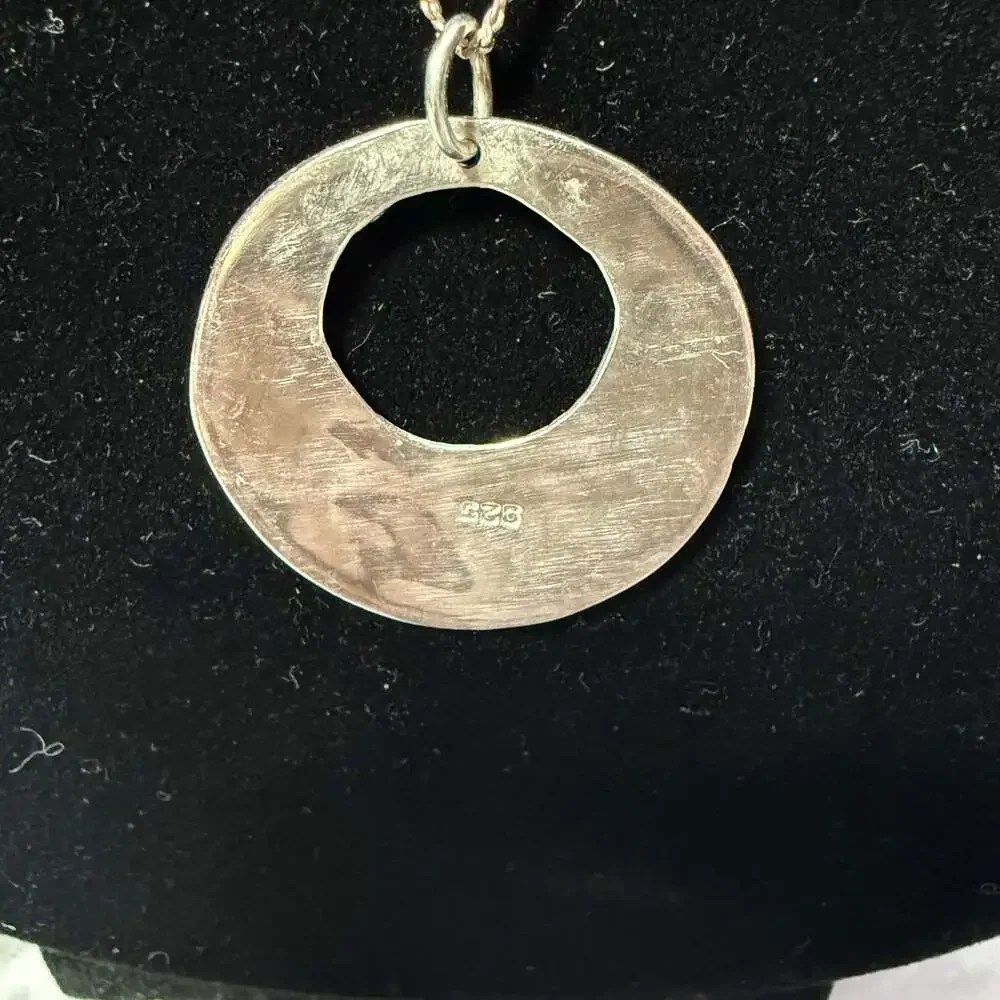 Vintage Taxco Mexico 925 Sterling Silver Turquoise Chip Inlay Aztec Greek Key Ge